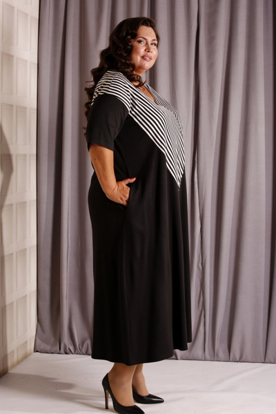 Плаття великих розмірів "Токіо" чорне