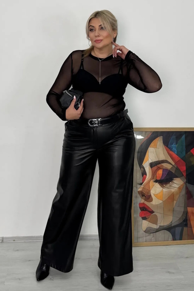 Лонг з сітки "Жизель" чорний