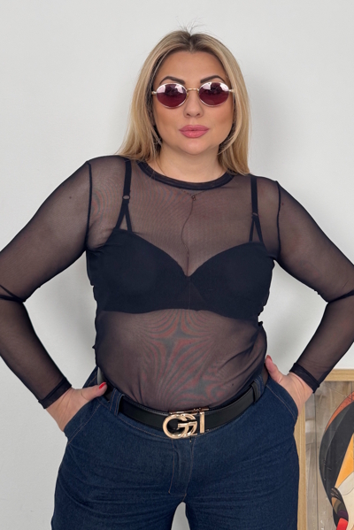 Лонг з сітки "Жизель" темно-синій