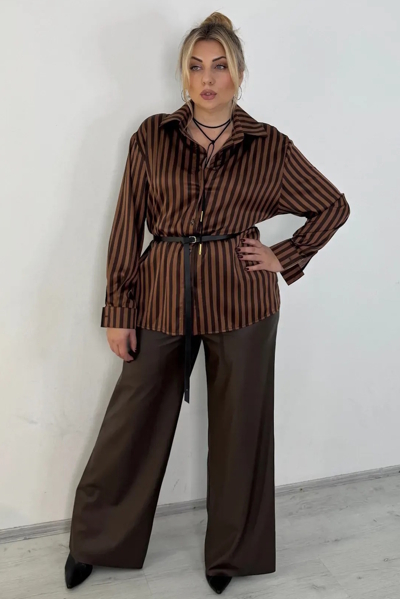 Блуза з шовку "Надія" мокко