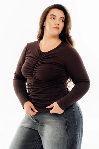 Лонгслів "Барбара" шоколад