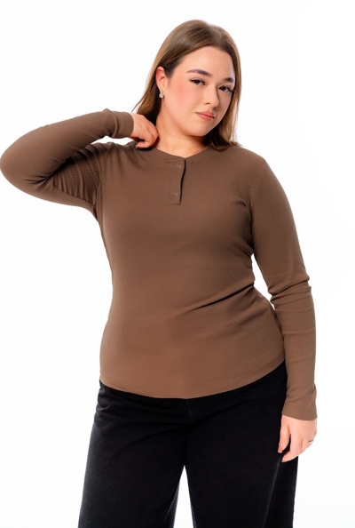 Лонгслів "Каліста" шоколад