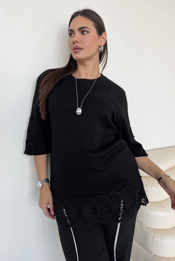 Кофта з ангори "Франсес" чорна