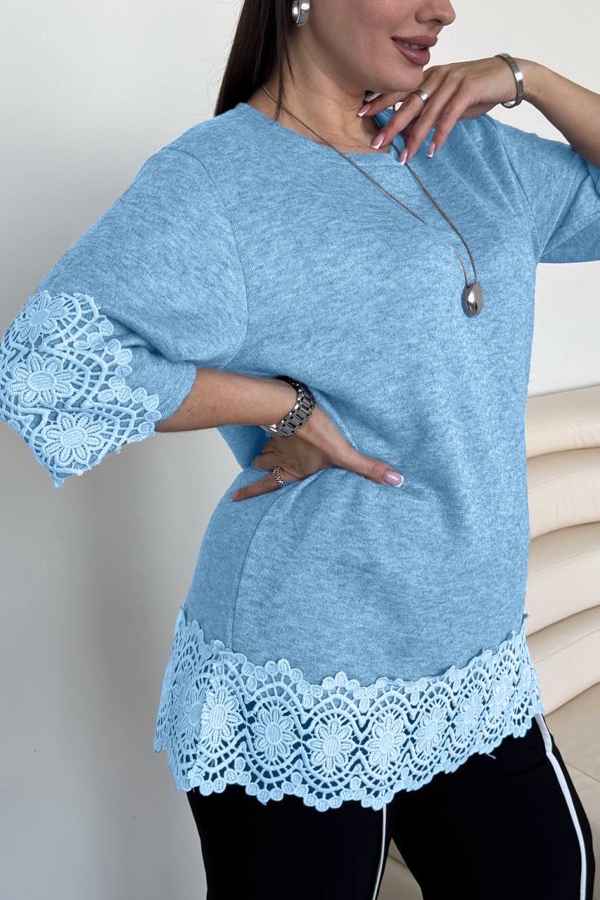 Кофта з ангори "Франсес" голуба