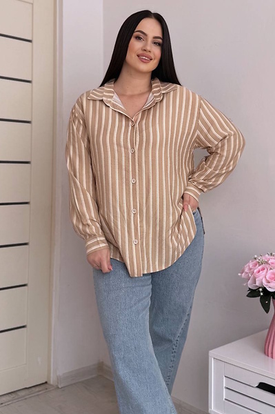 Сорочка з штапелю "Сара" карамель