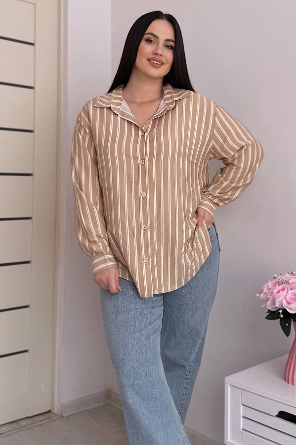 Сорочка з штапелю "Сара" карамель