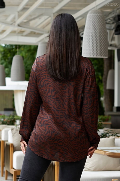 Шовкова блуза" Примха" коричнева