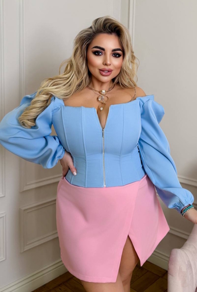 Корсет "Шарізон" голубий