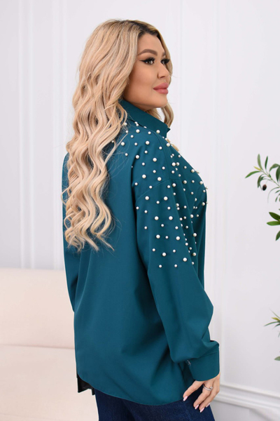 Сорочка "Бельву" темна бірюза
