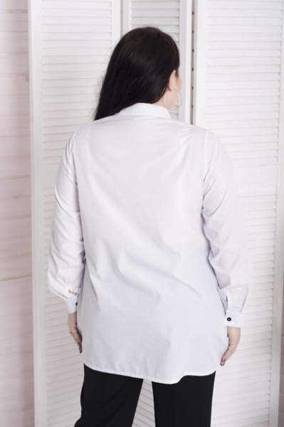 Сорочка великих розмірів "Рубіна" біла