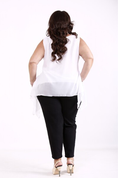 Блуза великих розмірів "Парадіз" біла