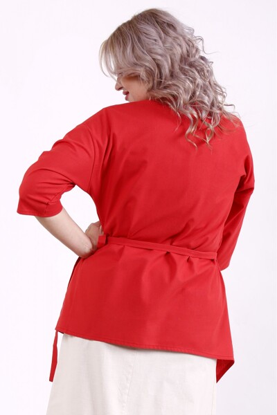 Блуза великих розмірів "Річес" червона