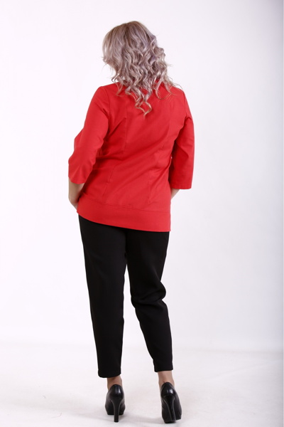 Блуза великих розмірів "Вінтур" червона