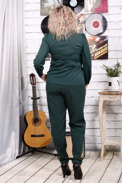 Блуза великих розмірів "Вівєн" зелена