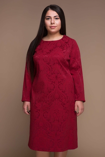 Плаття великих розмірів "Сімона" бордо