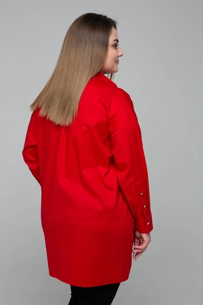 Сорочка великих розмірів "Заріна" червона