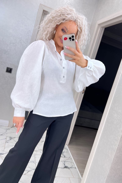 Блуза з мусліну "Лола" біла