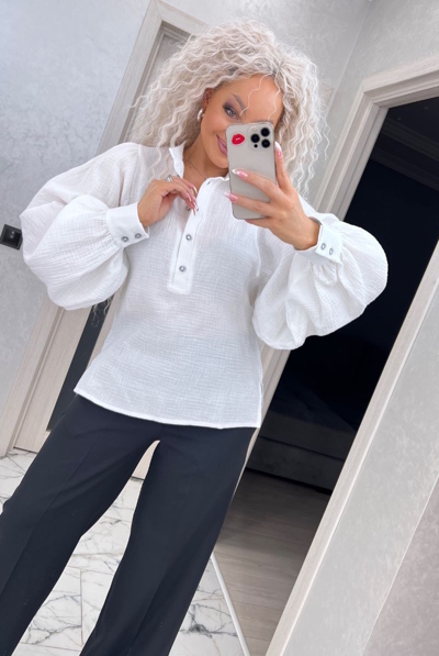 Блуза з мусліну "Лола" біла