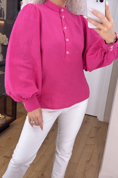 Блуза з мусліну "Лола" малина