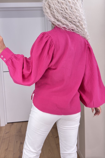 Блуза з мусліну "Лола" малина