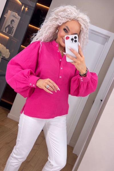 Блуза з мусліну "Лола" малина