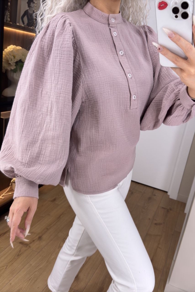 Блуза з мусліну "Лола" мокко