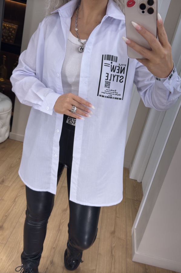 Сорочка з котону "Мішель" біла