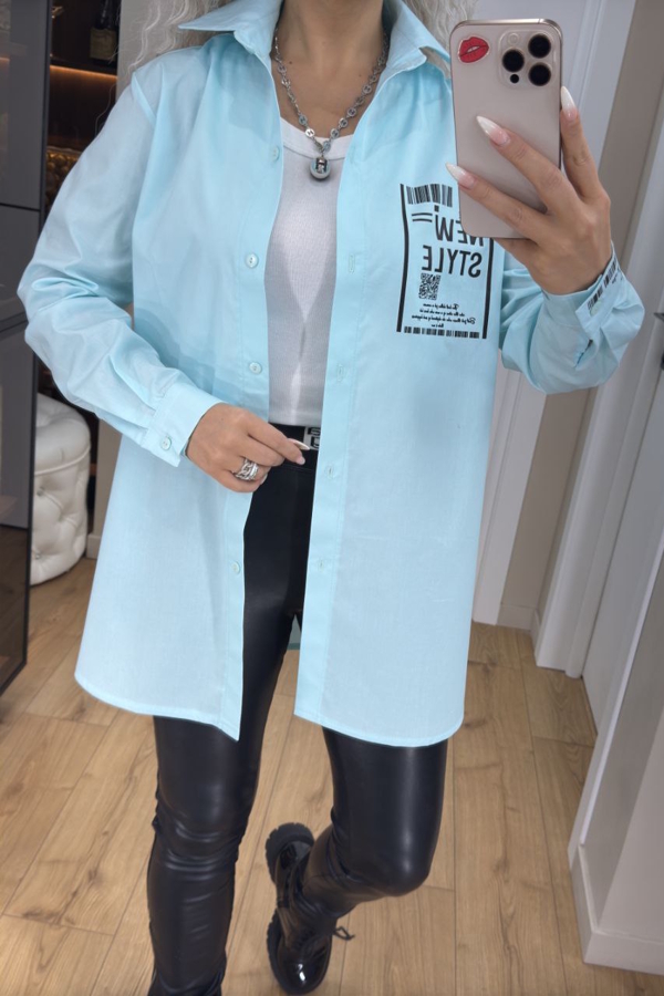 Сорочка з котону "Мішель" ментол