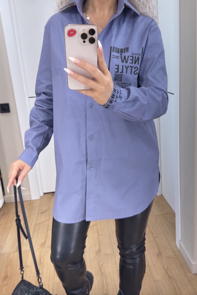 Сорочка з котону "Мішель" сіра