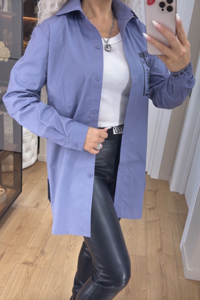 Сорочка з котону "Мішель" сіра