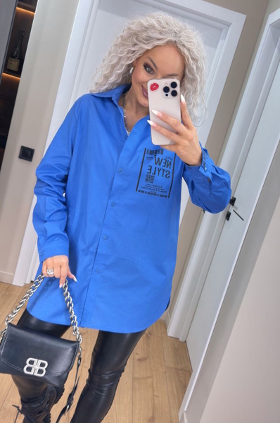 Сорочка "Мішель" синя