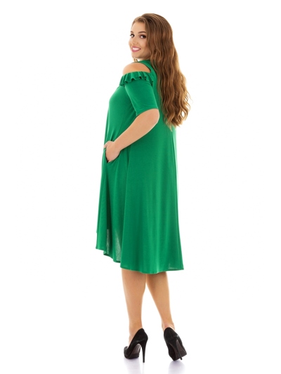 Плаття великих розмірів "Шоль" зелене