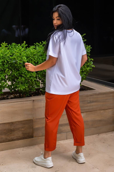 Літній костюм "Перслі" оранжевий