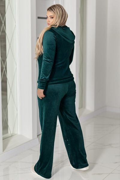 Костюм з велюру "Хлоя" смарагд