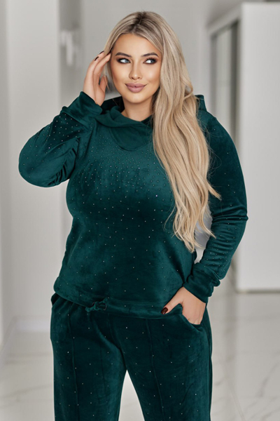 Костюм з велюру "Хлоя" смарагд