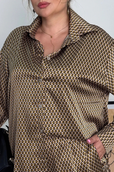 Костюм з шовку "Аміна" карамель