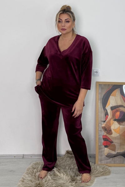 Домашній костюм "Лірика" бордо