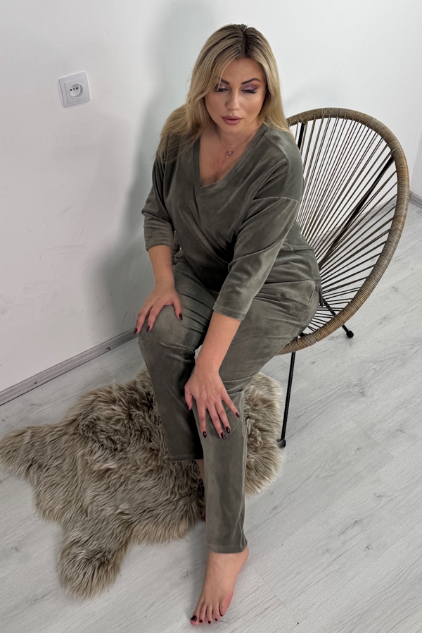 Домашній костюм "Лірика" оливка