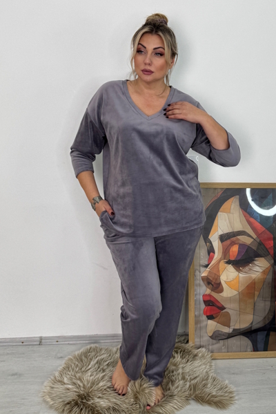 Домашній костюм "Лірика" сірий