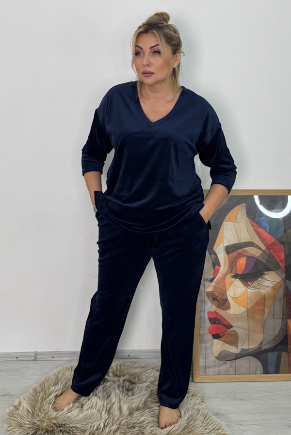 Домашній костюм "Лірика" темно-синій