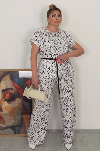 Костюм з штапелю "Ванесса" білий