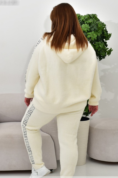 Теплий костюм з альпаки  "Злата" молоко