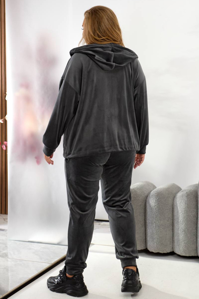 Костюм з велюру "Еллі" графітовий