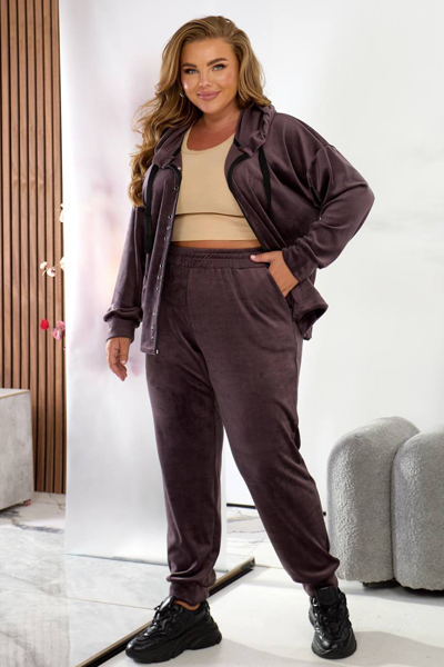 Костюм з велюру "Еллі" шоколад