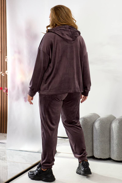 Костюм з велюру "Еллі" шоколад