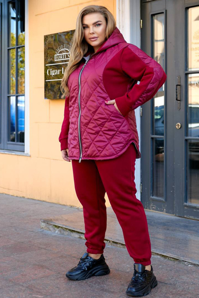 Теплий костюм "Гармонія" марсала