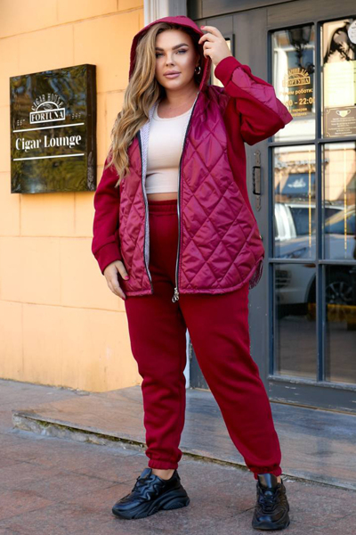 Теплий костюм "Гармонія" марсала