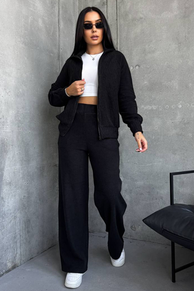 Теплий костюм "Молнія" чорний Теплий костюм "Молнія" чорний