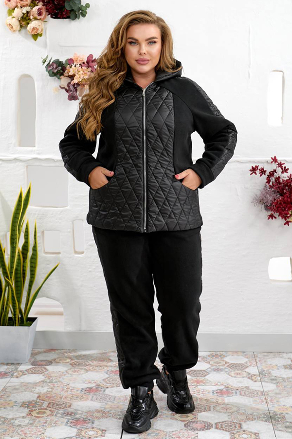 Теплий костюм "Наталі" чорний Теплий костюм "Наталі" чорний