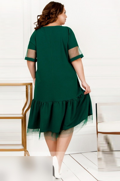Плаття великих розмірів "Месса" зелене